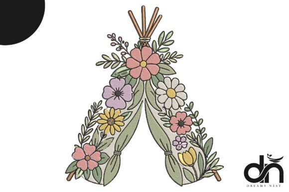 Boho Floral Teepee Embroidery Design Review