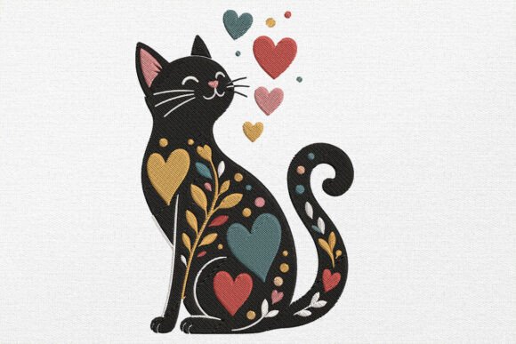 Cat Embroidery Design Review: Wildflower Minimalism
