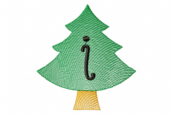 Christmas Tree Letter I: Seasonal Embroidery Design Review
