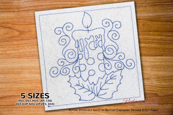 Decorative Christmas Candle Redwork: A Designer's Review