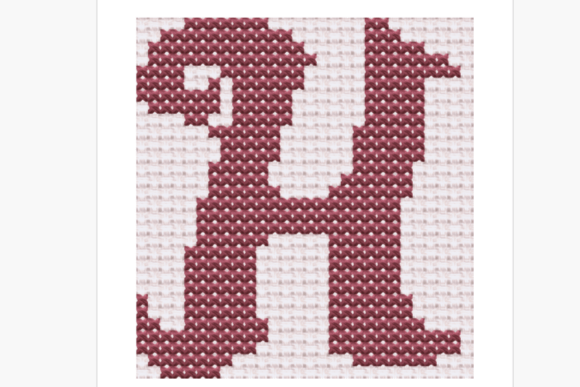 Handwritten Letter H Cross Stitch Review