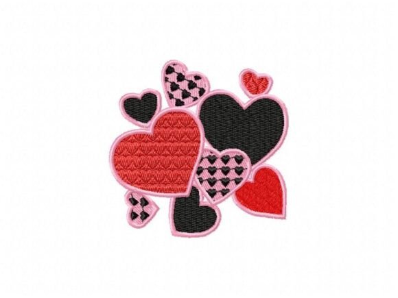 Hearts: A Colorful Embroidery Design for Seasonal Collections