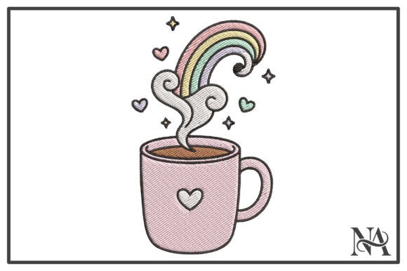 Magical Rainbow Coffee Mug Embroidery: A Design Review